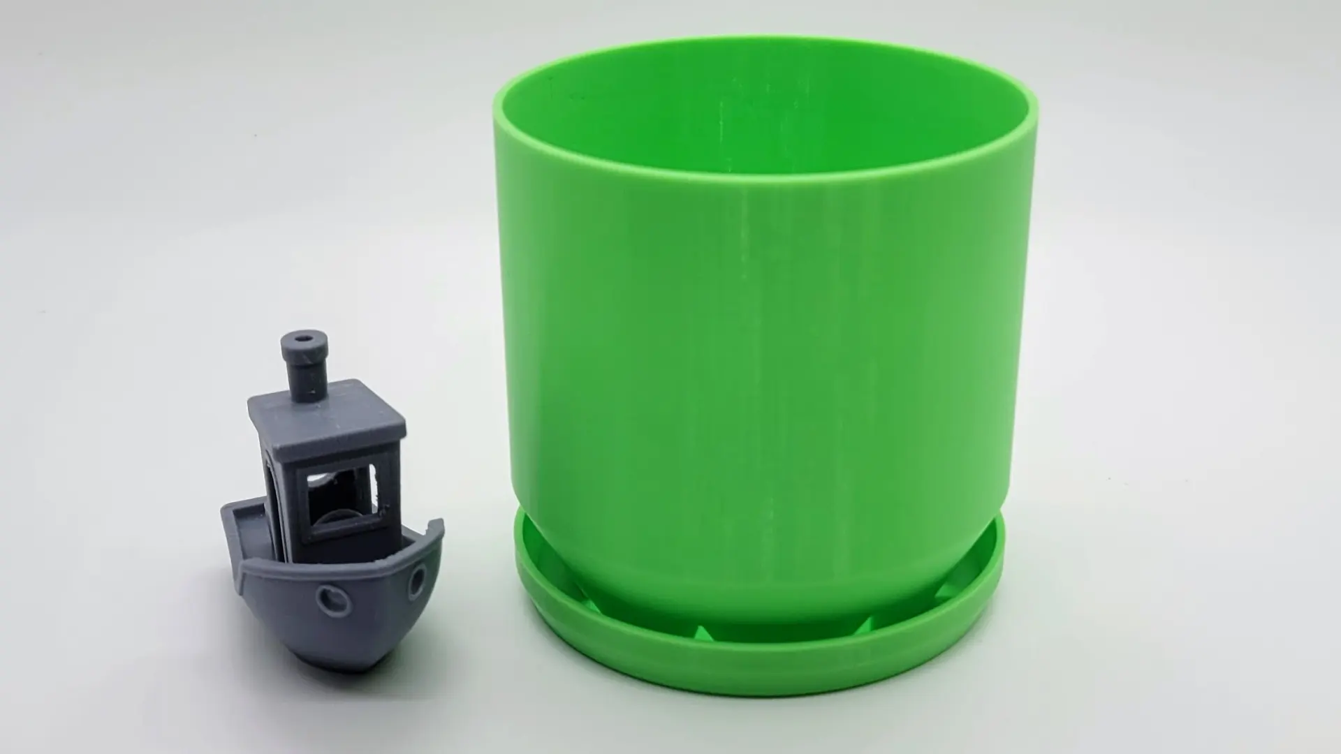 A render of a 3D printable customizable circular desktop planter