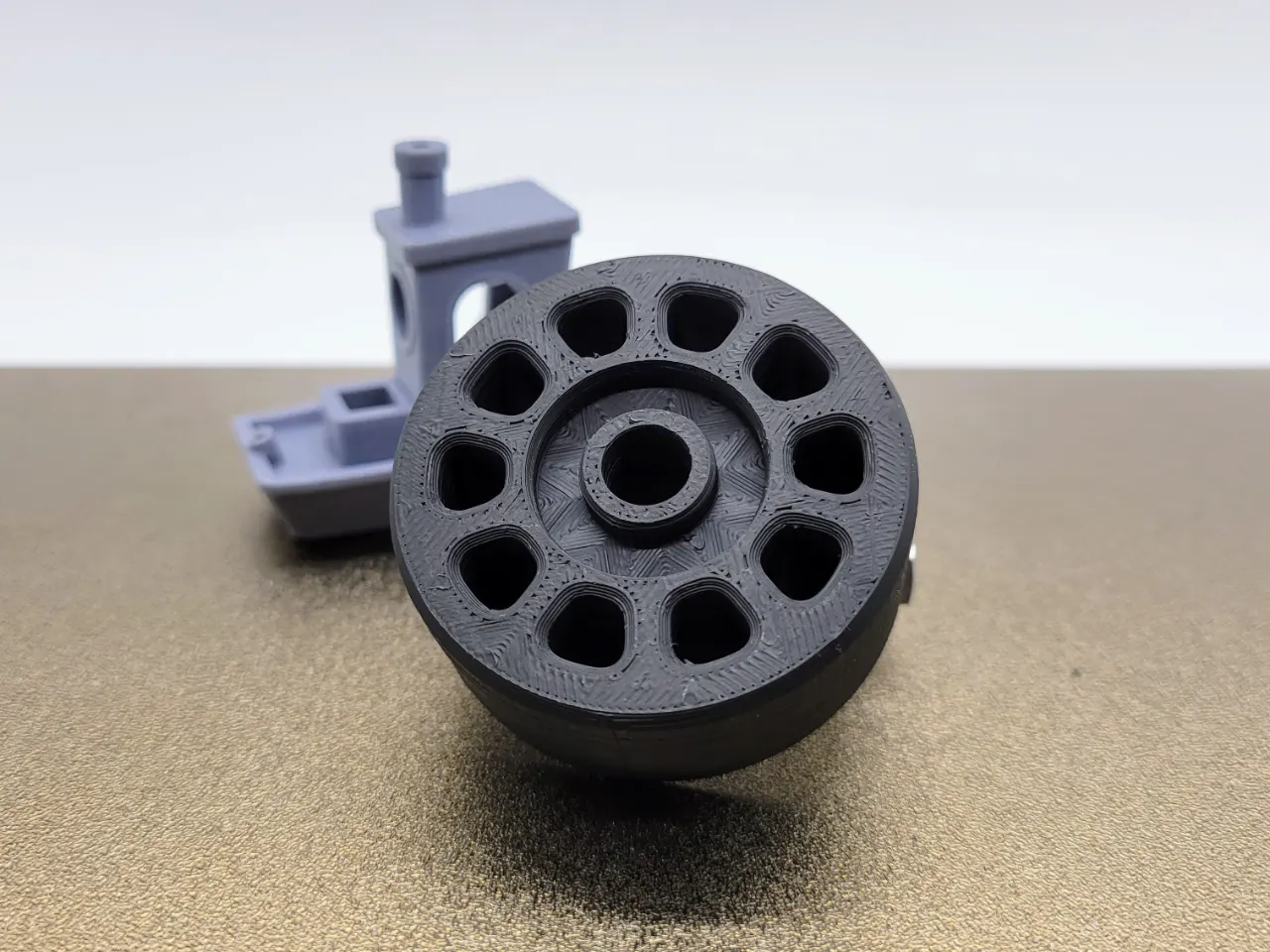 A render of a 3d printed customizable post