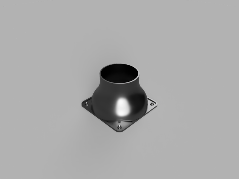 A render of a 6 inch to 4 inch duct adapter