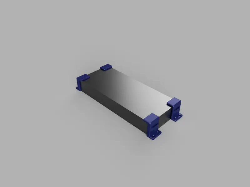 A render of a customizable 3d printed cuboid mount