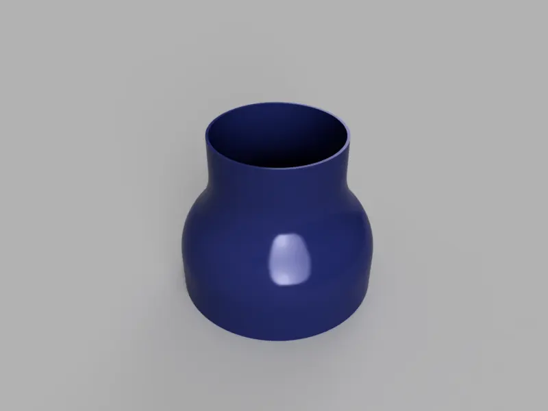 A render of a customizable 3d printed duct adapter