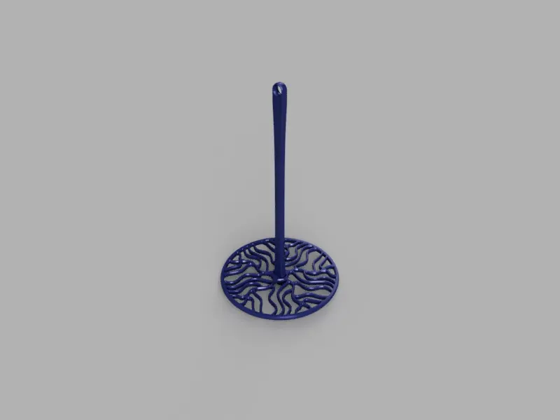 A render of a 3D printable portable crochet ball holder