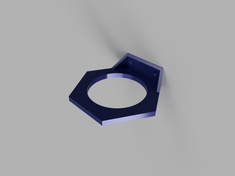 A render of a 3D printed recessed light mount