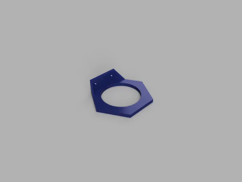 A render of a 3D printed recessed light mount