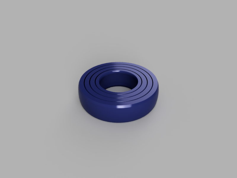 A render of a customizable parametric ring fidget toy with four rings.