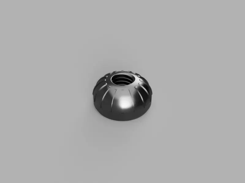 A render of a replacement shop vac filter retention nut