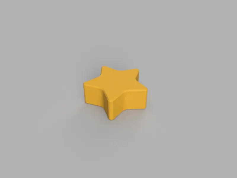 A render of an updated 3d printed star shaped storage box