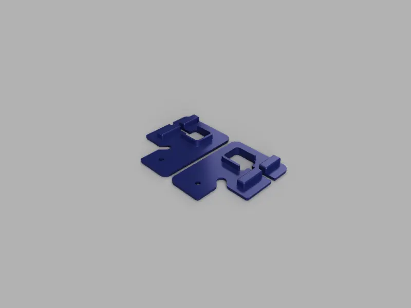 A render of a customizable 3d printed z belt cover with a hole for a USB cable.